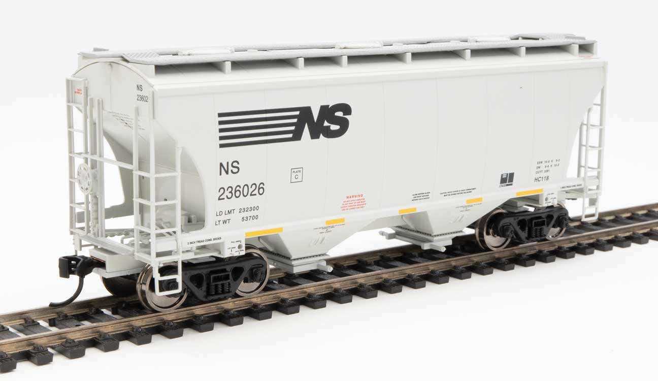 Walthers 910-7586 HO NS RTR 39' Trinity 3281 2-Bay Covered Hopper #236026