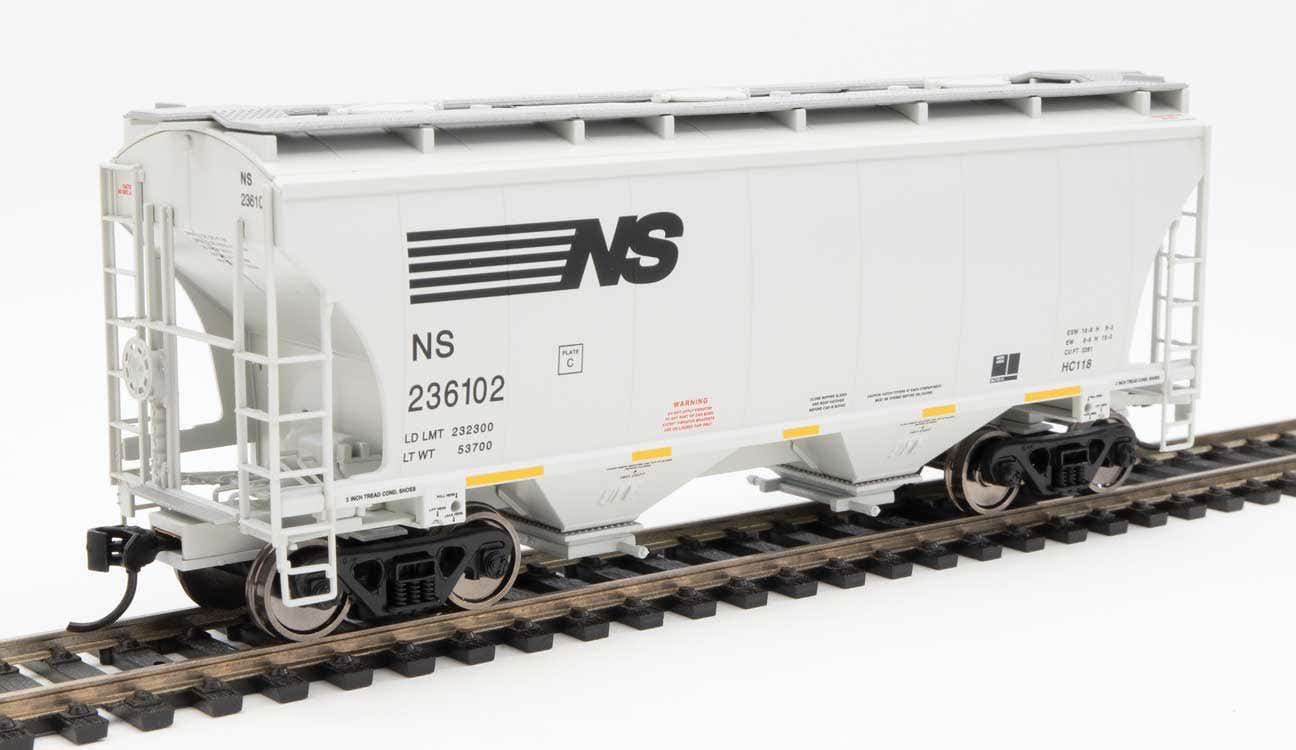 Walthers 910-7587 HO NS RTR 39' Trinity 3281 2-Bay Covered Hopper #236102