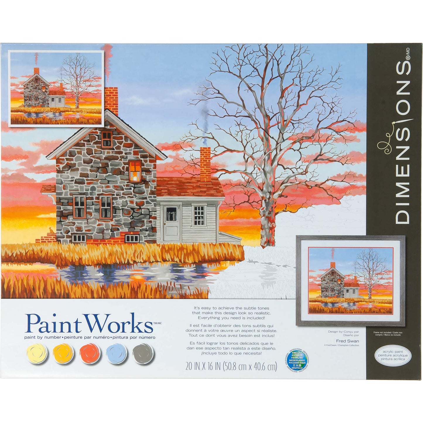 Paintworks Paint by Number 91743 20" x 16" Home at Sunset