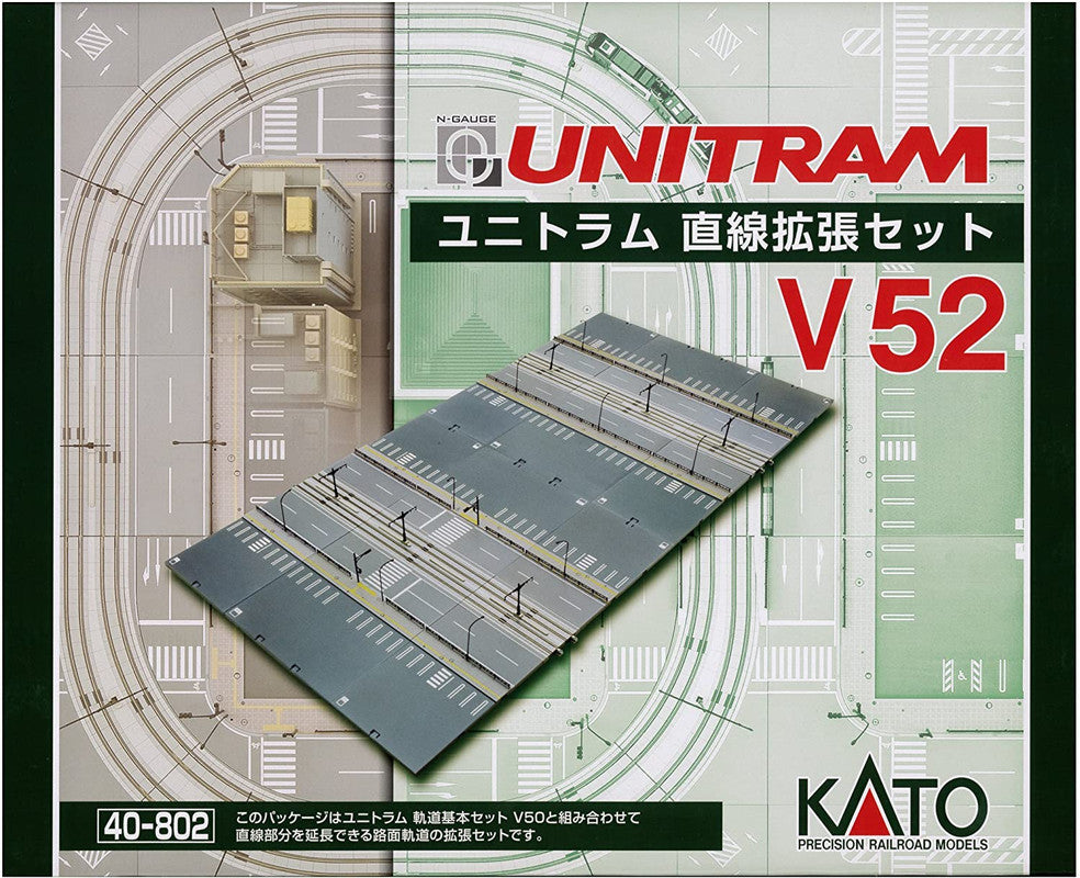 Kato 40-802 N Unitram V52 Double-Wide Straight Track Expansion Set