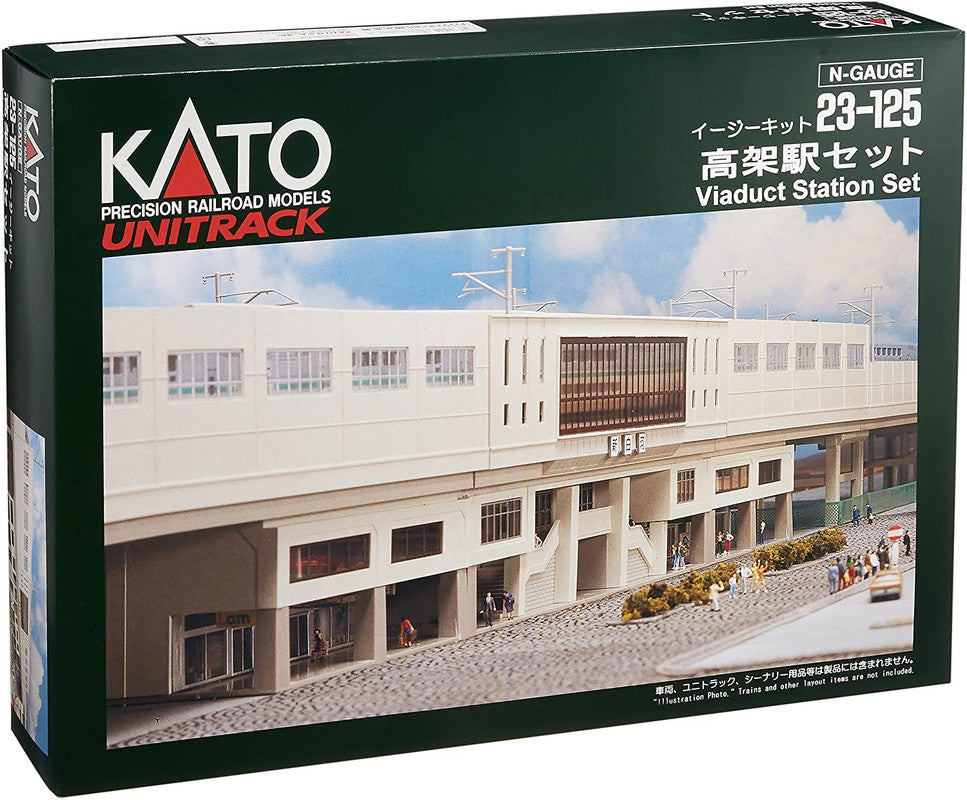 Kato 23-125 N Scale Unitrack Double Track Viaduct Station Kit