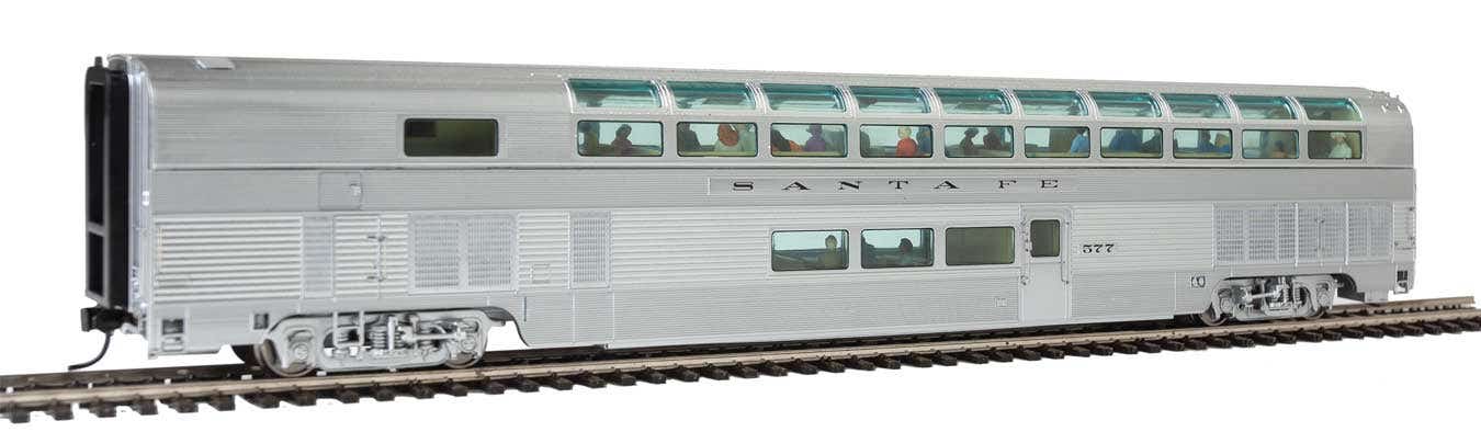 Walthers 920-9644 HO Santa Fe Deluxe Edition 1 85' Hi-Level Sky Lounge Car #577