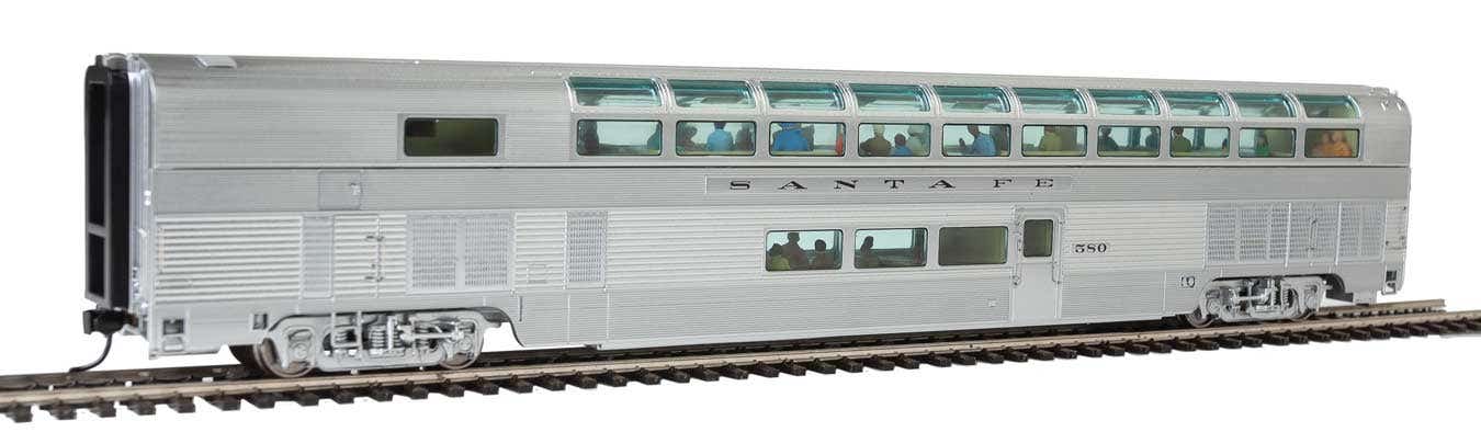Walthers 920-9664 HO Santa Fe Deluxe Edition 2 85' Hi-Level Sky Lounge Car #580
