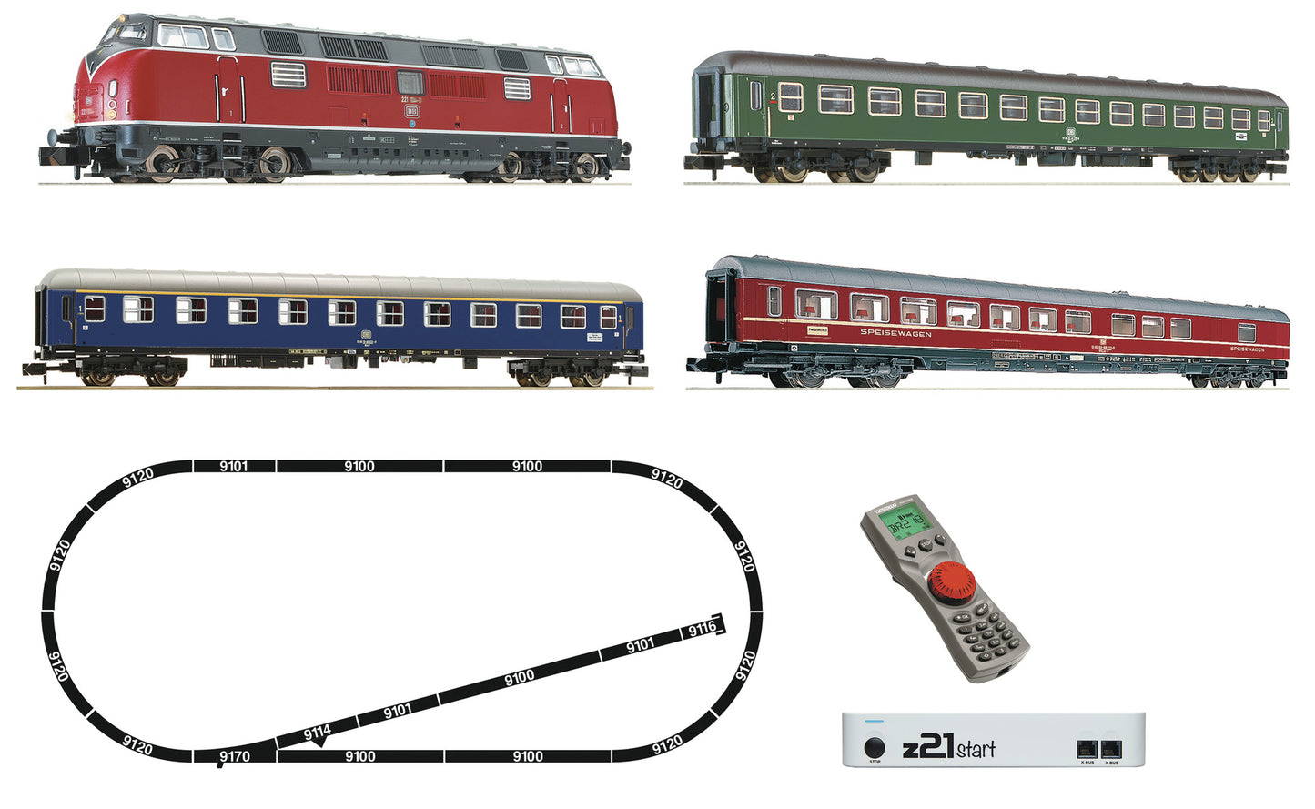 Fleischmann 931781 z21® Series 212 Digital N Gauge Diesel Starter Train Set