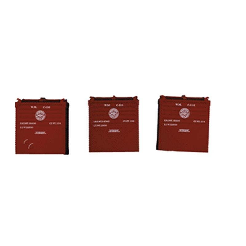 Walthers 933-2106 HO Western Maryland Bulk Containe (Pack of 3)