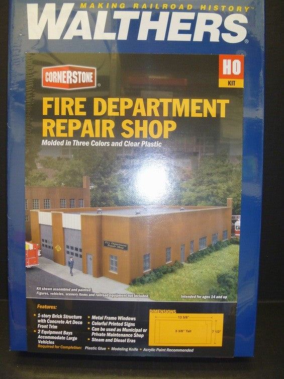 Walthers 933-3767 HO Fire Department Repair Shop Building Kit