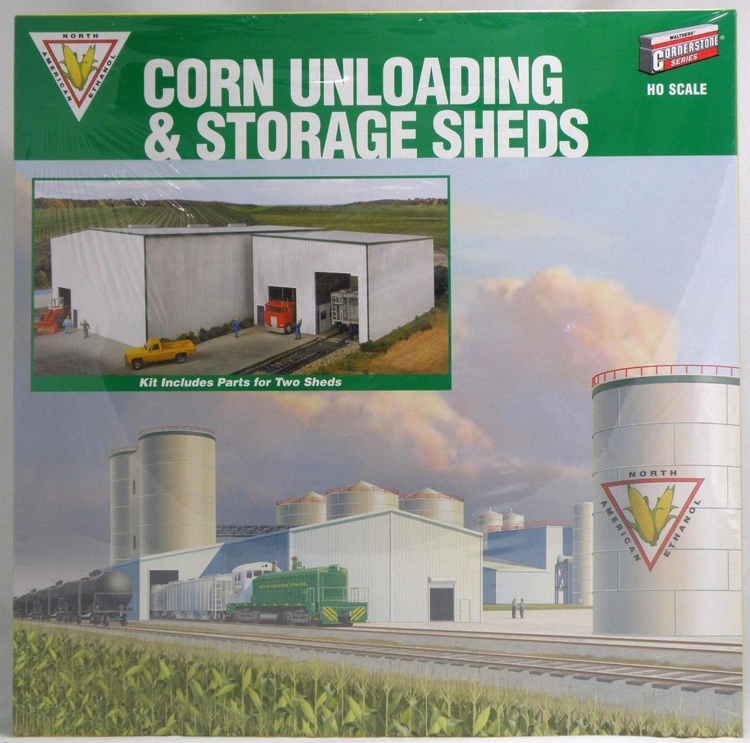 Walthers 933-2974 HO Corn Unloading & Storage Sheds Building Kit