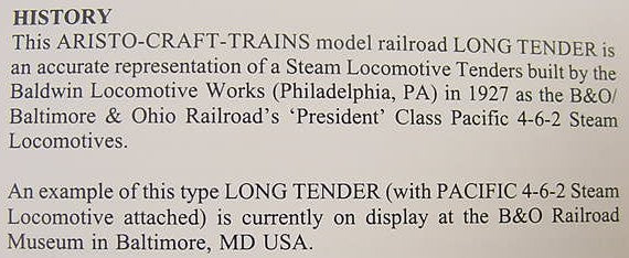 Aristo-Craft 21404 G Burlington Northern 4-6-2 Steam Locomotive & Tender