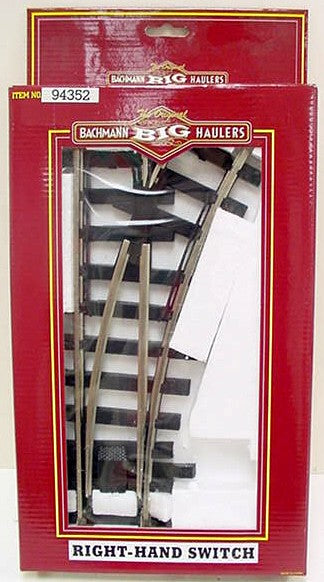 Bachmann 94352 G Right-Hand Manual Switch Turnout Steel Track
