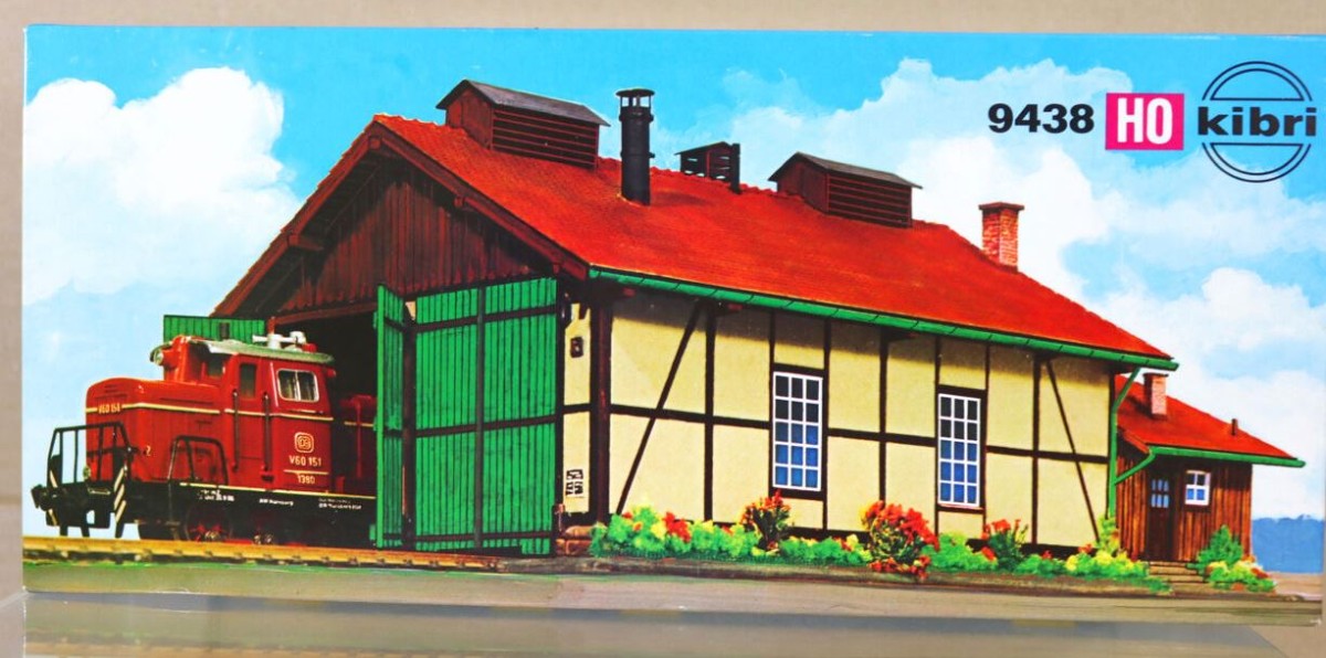 Kibri 9438 HO Scale Locomotive Repair Shed Building Kit