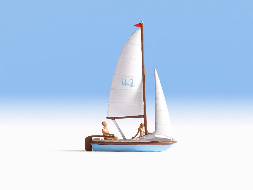 Noch 16824 HO Scale Sail Boat w/2 Figures