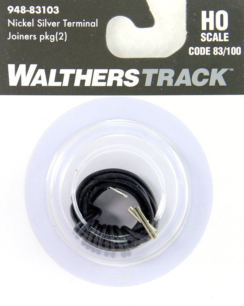 Walthers 948-83103 HO Code 83/100 Nickel Silver Terminal Joiners (Pack of 2)