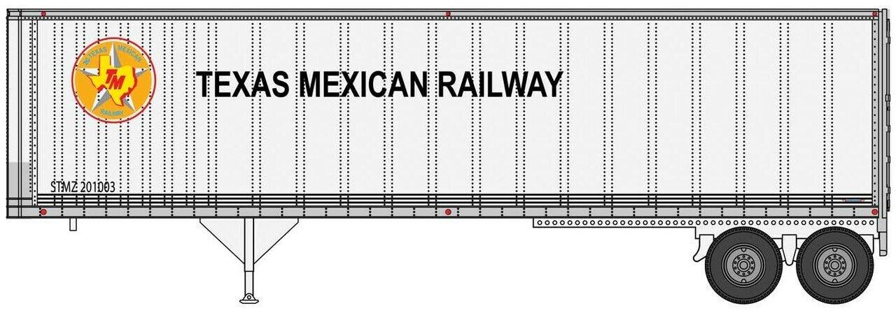 Walthers 949-2516 HO Texas Mexican Railway 40' Trailmobile Trailer (Set of 2)