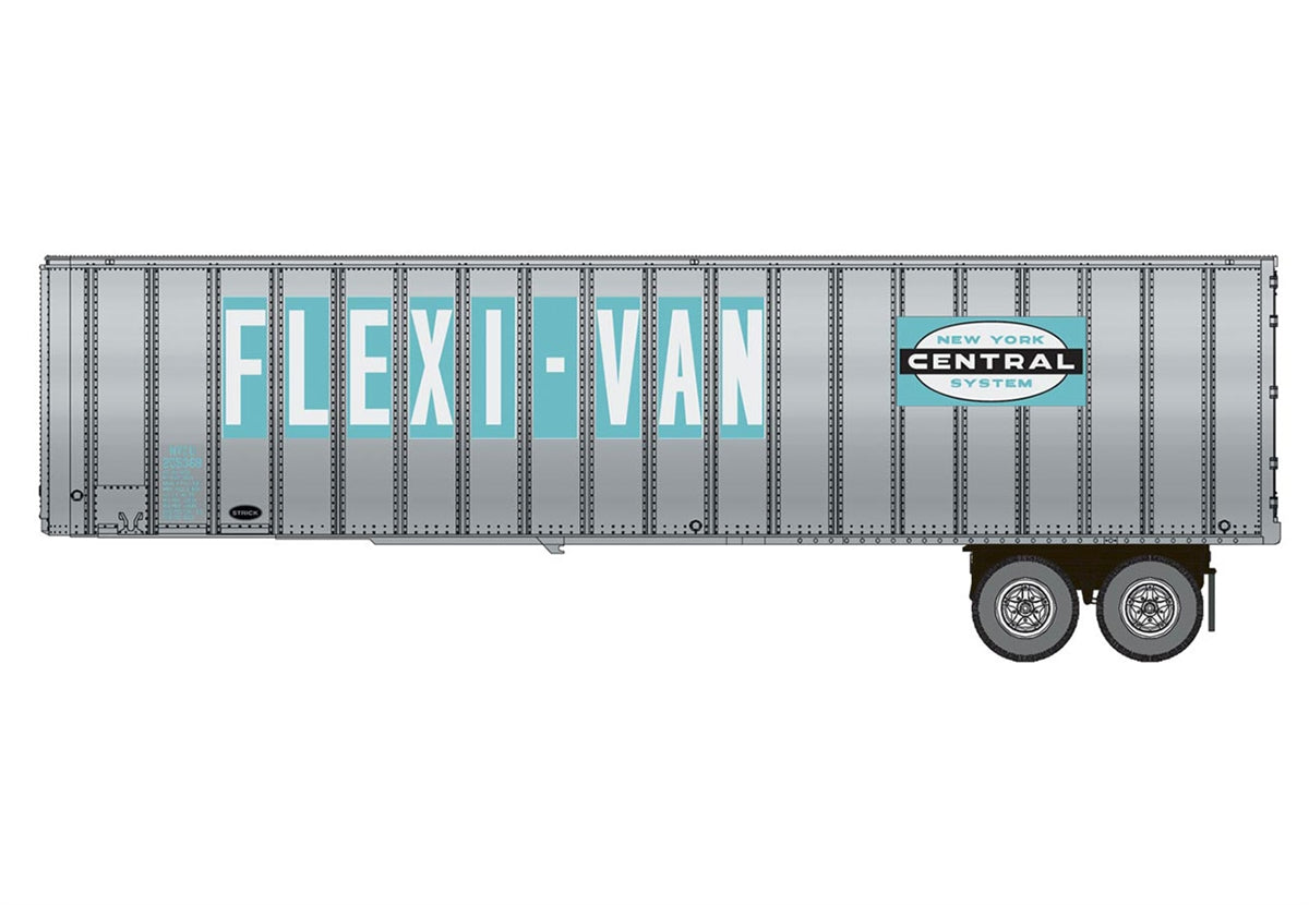 Walthers 949-2607 HO New York Central Flexi-Van 40' Trailer #2 (Pack of 2)