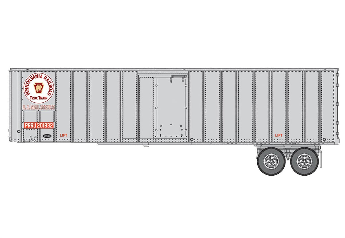 Walthers 949-2609 HO Pennsylvania Railroad Flexi-Van 40' Trailer (Pack of 2)