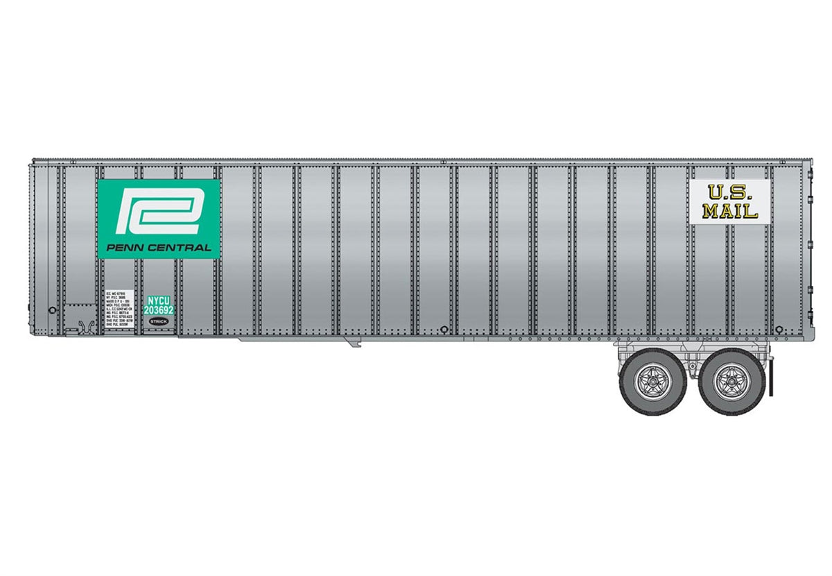 Walthers 949-2610 HO Penn Central Flexi-Van 40' Trailer (Pack of 2)