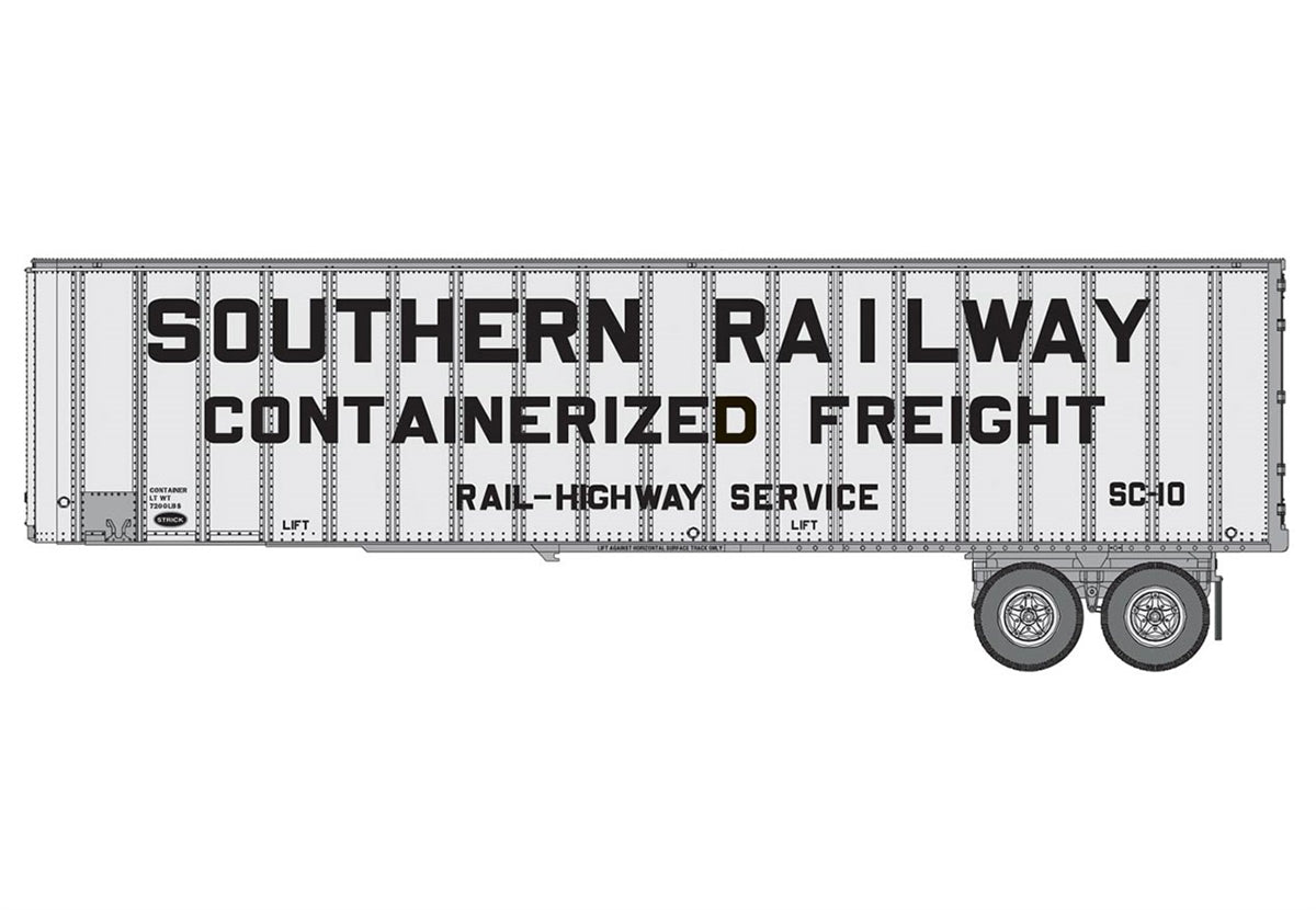 Walthers 949-2614 HO Southern Railway Flexi-Van 40' Trailer (Pack of 2)