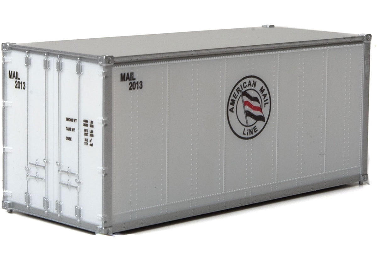 Walthers 949-8660 HO American Mail Line 20' Smooth-Side Container Ready to Run