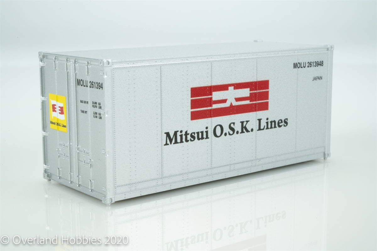 Walthers 949-8665 HO Mitsui OSK 20' Smooth-Side Container Ready to Run