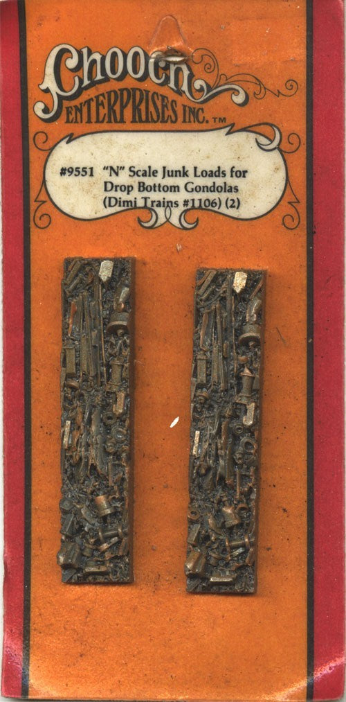 Chooch 9551 N Scale Junk Loads for Drop Bottom Gondolas