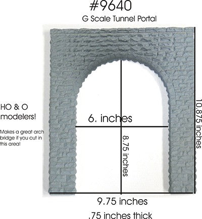 Chooch Enterprises 9640 G Single-Track Cut Stone Tunnel Portal