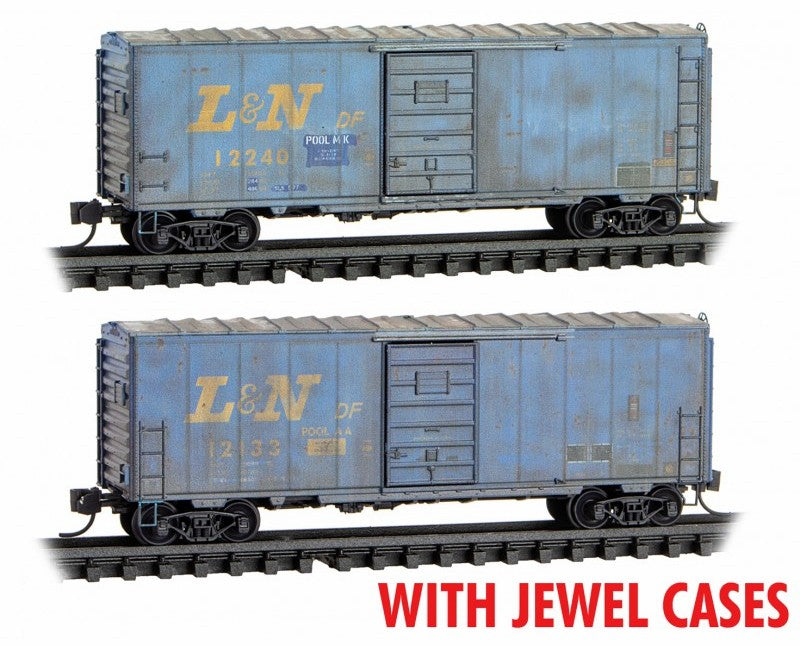 Micro-Trains 98305025 N L&N Weathered 50' Airslide Covered Hoppers (Set of 2)