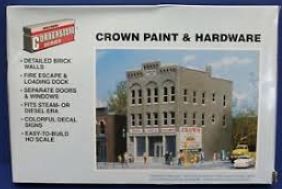 Walthers 933-3032 HO Scale Crown Paint and Hardware Building Kit