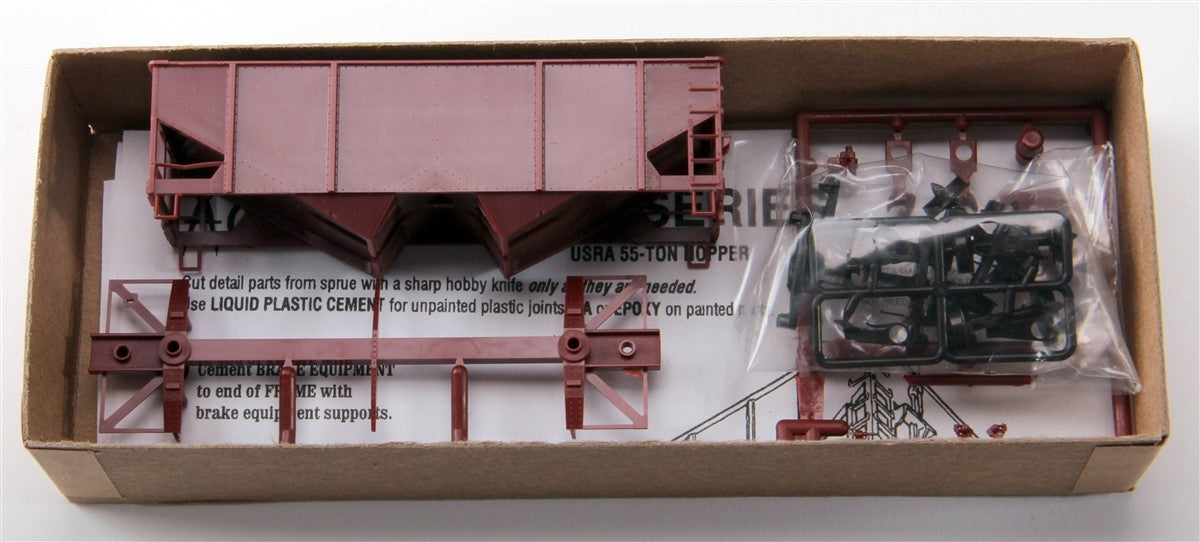 Accurail 2300 HO Undecorated 55-Ton Canton Coal Twin Hopper Car Kit