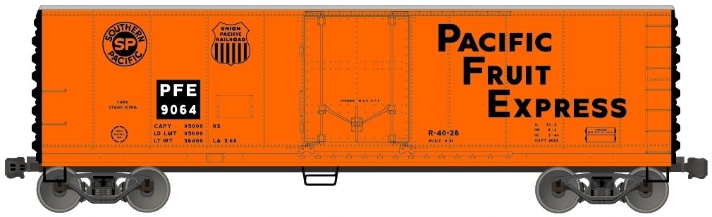 Accurail 8515.1 HO PFE/Southern Pacific 40' Steel Reefer with Plug Doors Kit