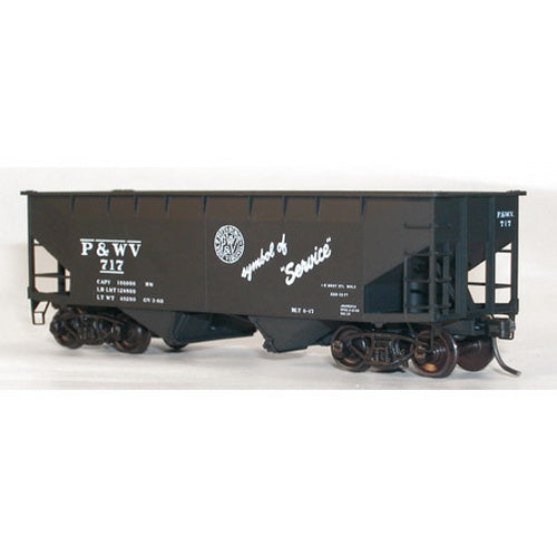 Accurail 7705 HO KIT Offset-side Twin Hopper, P&WV