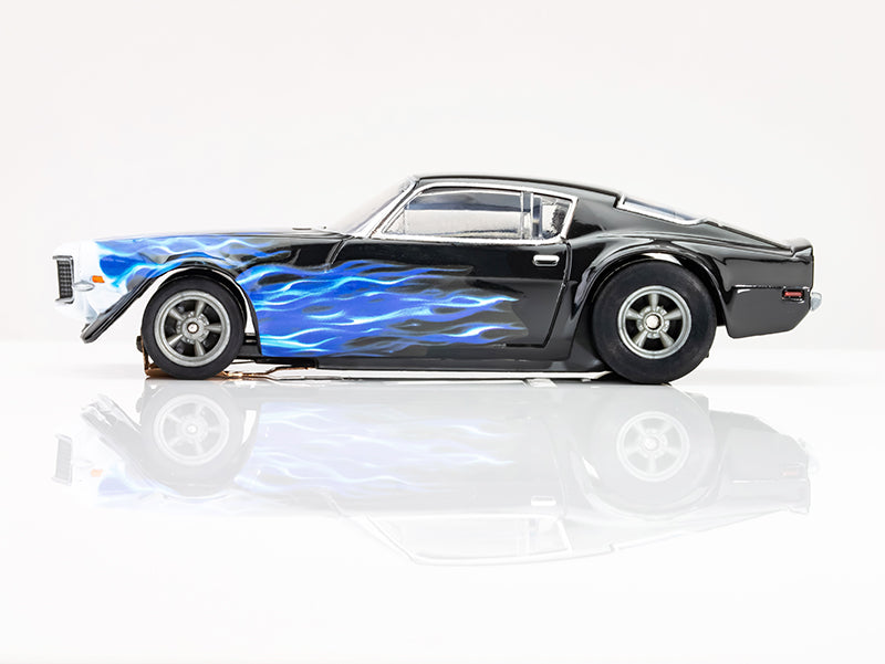 AFX 22046 HO Mega-G+ Black/Blue 1973 Camaro Wildfire Slot Car – Trainz