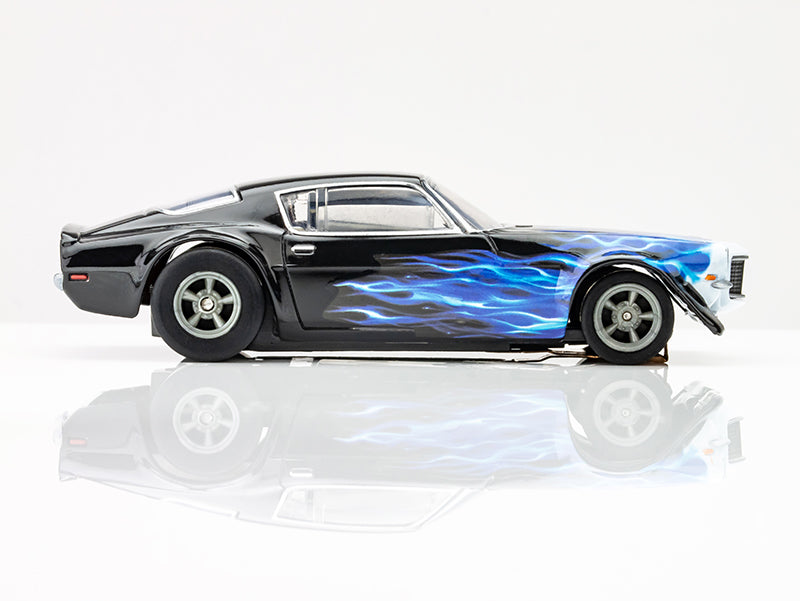AFX 22046 HO Mega-G+ Black/Blue 1973 Camaro Wildfire Slot Car – Trainz