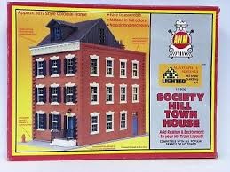 AHM 15809 HO Society Hill Town House Building Kit - Lighted
