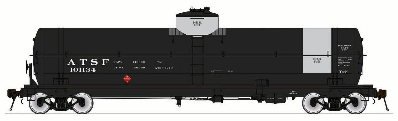 American Limited Models 1847 HO Atchison,Topeka & Santa Fe GATC Tank Car #101144