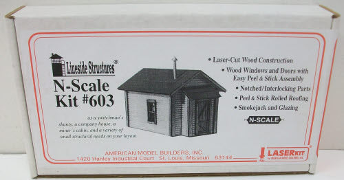 American Model Builders 603 N Laser Art Miner's Cabin Kit