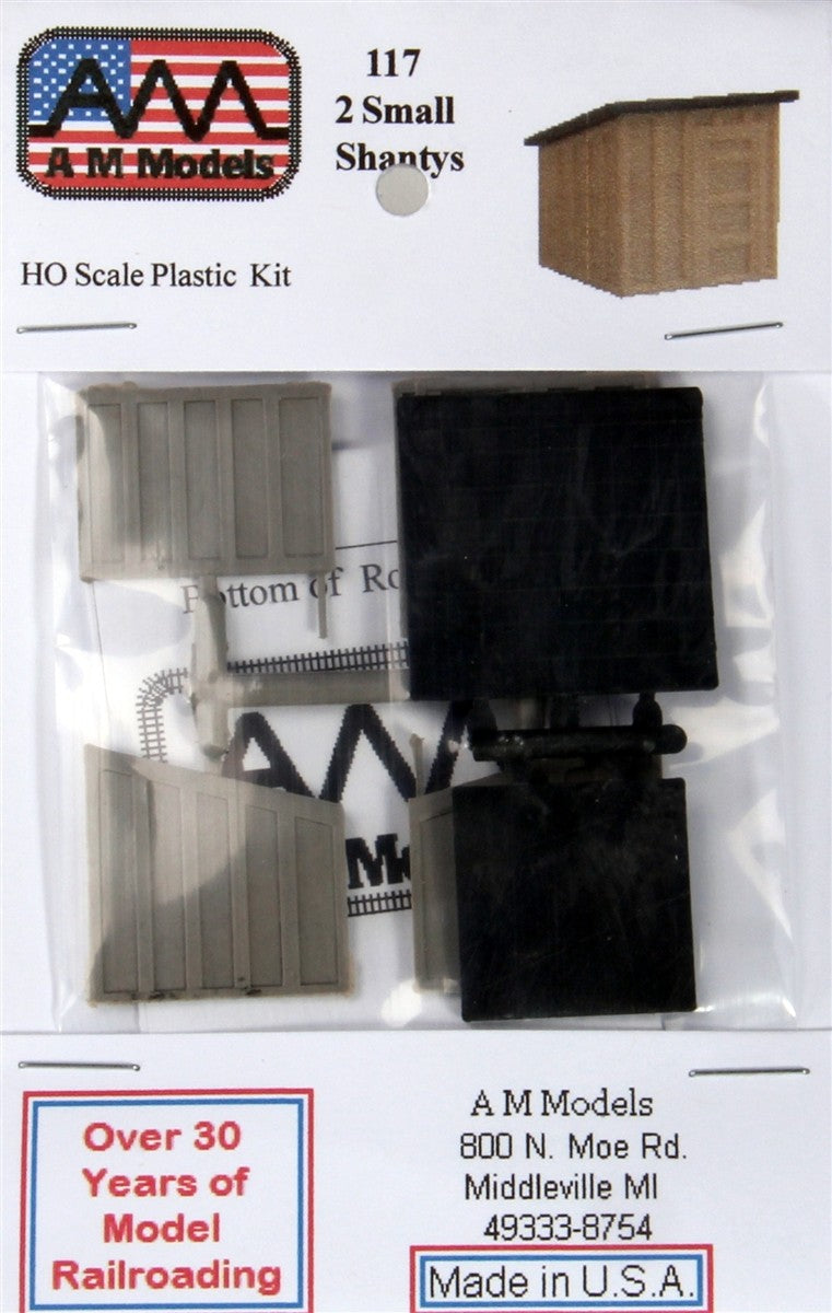 AM Models 117 HO Small Shanty/Lean-To Building Additions Kit (2)