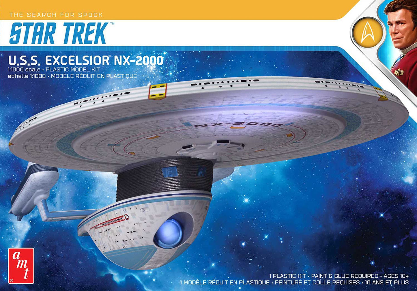 AMT 1257 1:1000 Star Trek USS Excelsior Star Plastic Model Kit