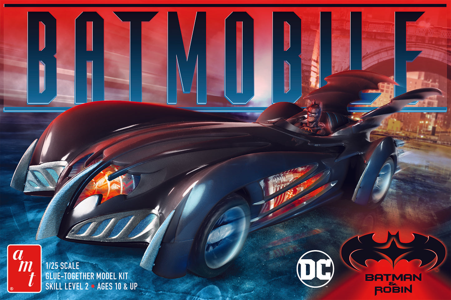 AMT 1295 1:25 Batman and Robin Movie: Batmobile Plastic Model Kit