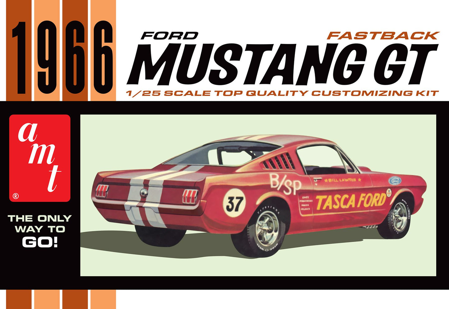AMT 1305 1:25 1966 Ford Mustang Fastback 2+2 Plastic Model Kit
