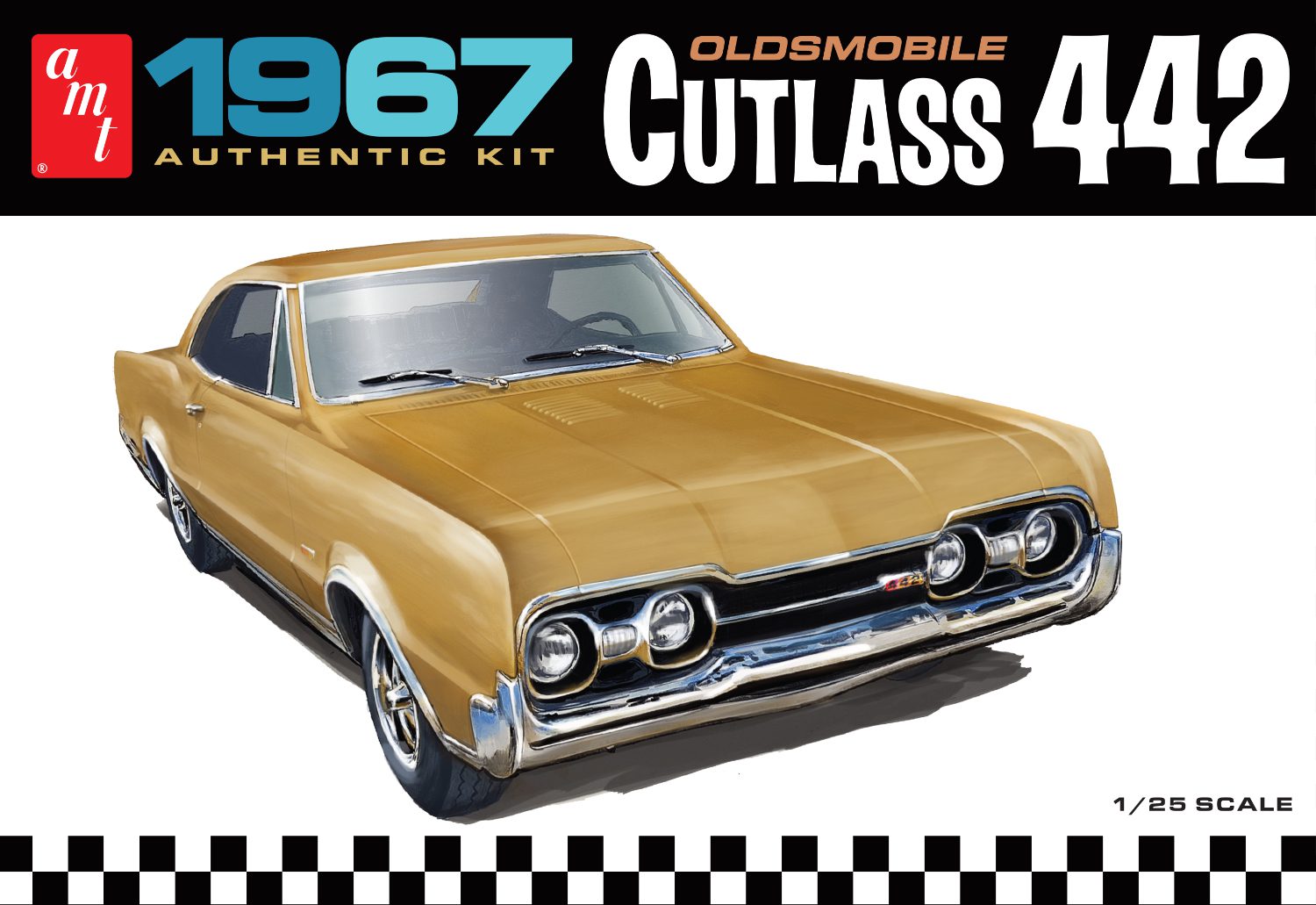 AMT 1365 1:25 1967 Oldsmobile Cutlass 442 Plastic Model Kit