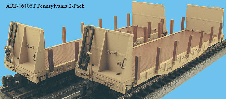 Aristo-Craft 46406T G Pennsylvania Flatcar Set (2 Cars)