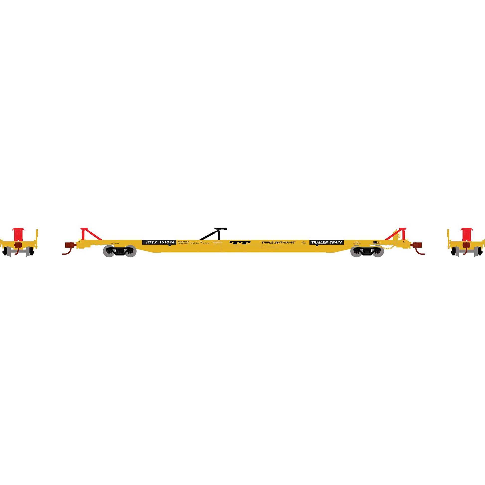 Athearn 14349 N Scale TTX Corporation F89F TOFC Flat Car #151894