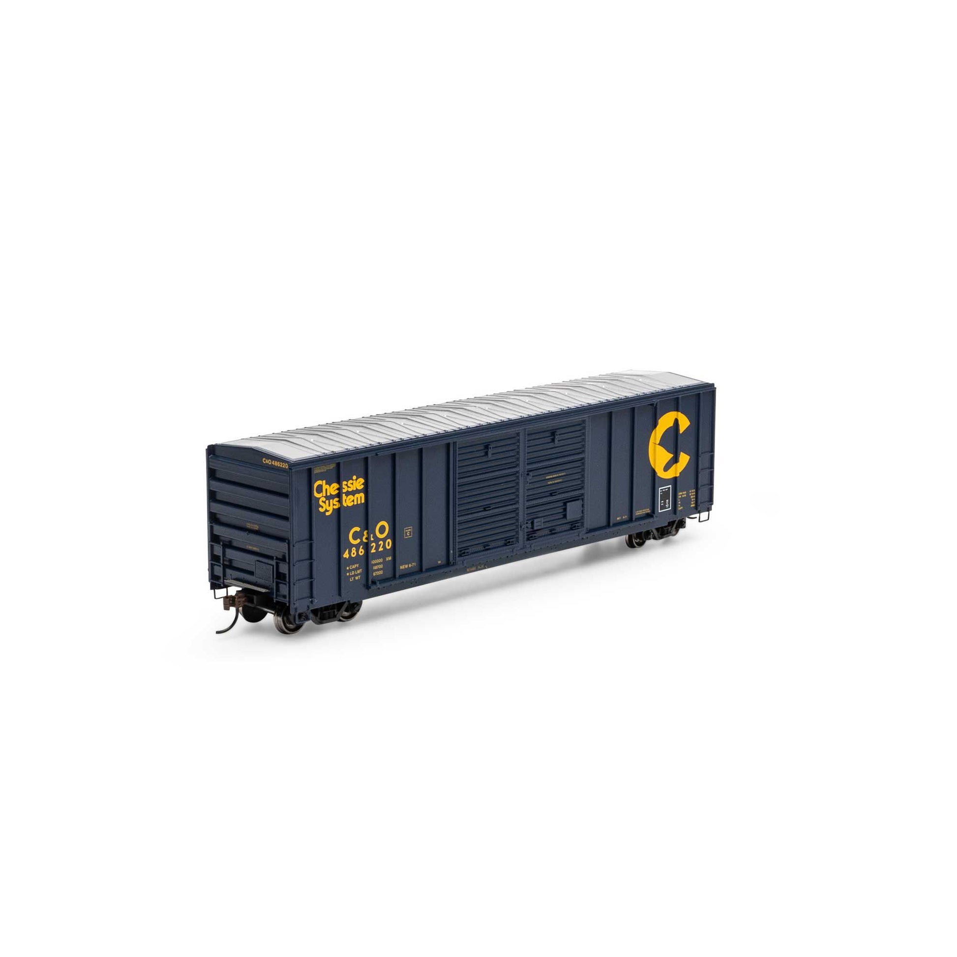 Athearn 15876 HO Chesapeake & Ohio 50' FMC 5077 Double Door Box Car #486220