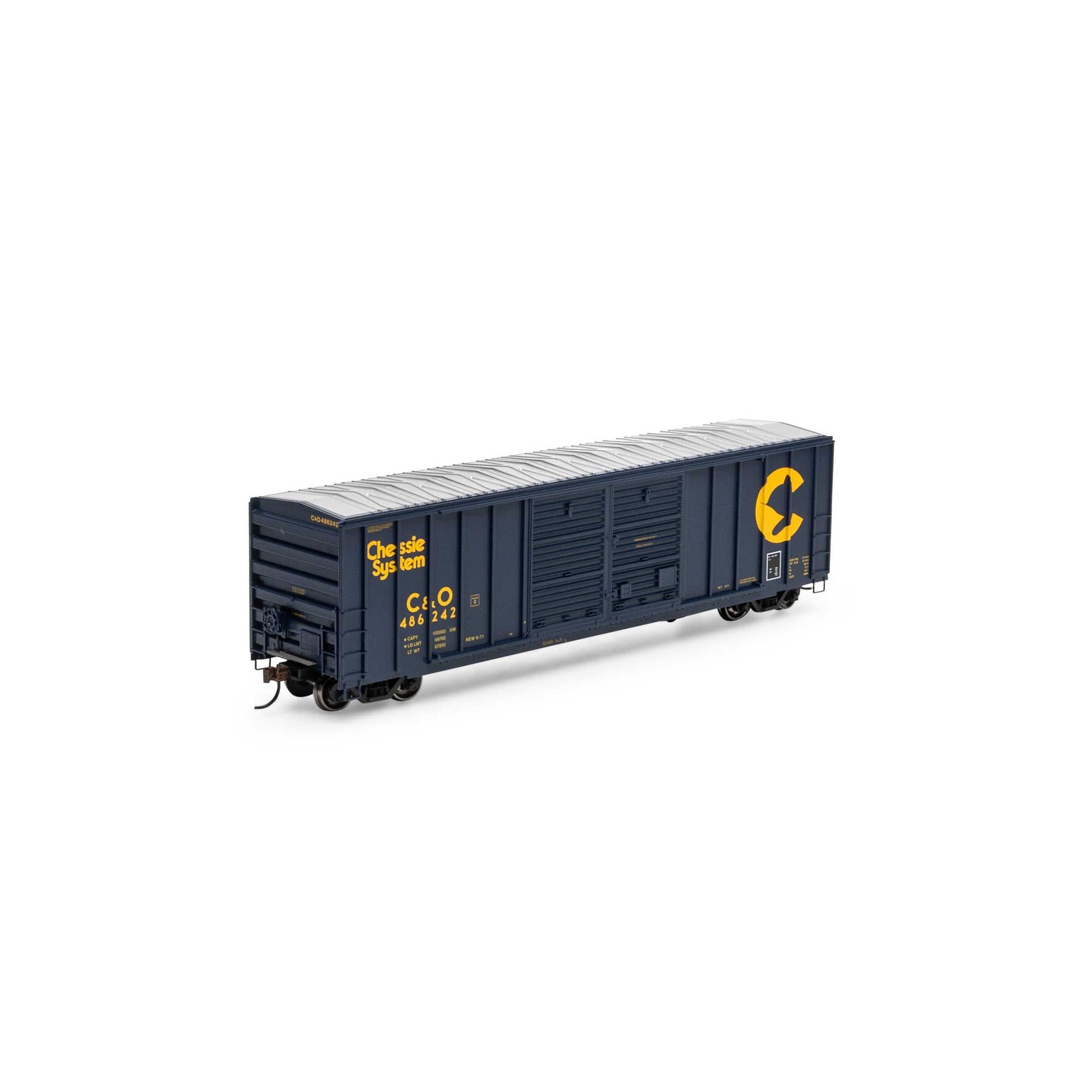 Athearn 15878 HO Chesapeake & Ohio 50' FMC 5077 Double Door Box Car #486242