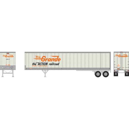 Athearn 16099 HO D&RGW RTR 45' Fruehauf Z-Van Trailer #230097