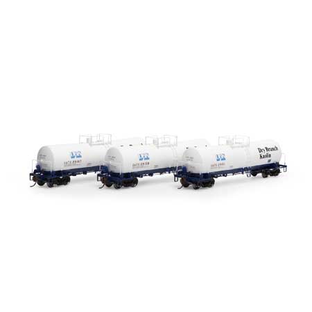 Athearn 16353 HO GATX RTR 16,000-Gallon Clay Slurry Tank Car #1 (Set of 3)