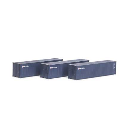 Athearn 17444 N NYK #1 40' Corrugated HC Container (Set of 3)