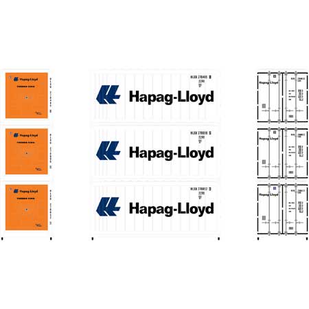 Athearn 17733 N HLXU 20' Reefer Container (Pack of 3)