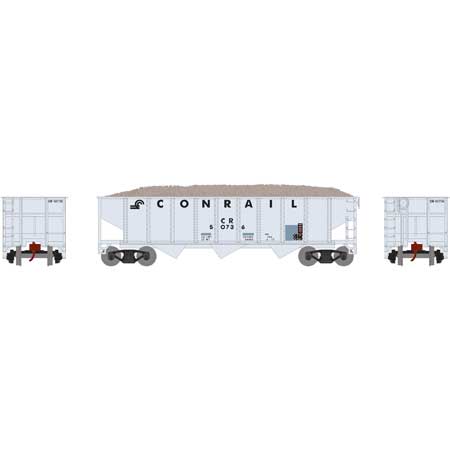 Athearn 1878 N Conrail 40' Outside Braced Hopper with Load #50736