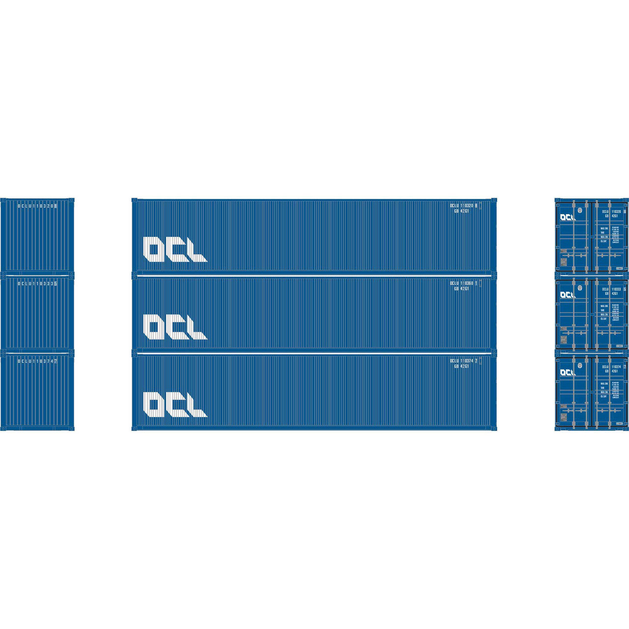Athearn 27058 HO OCLU 40' Corrugated Low-Cube Container #2 (Pack of 3)